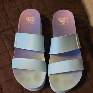 Reef Sky Blue Slide Sandals